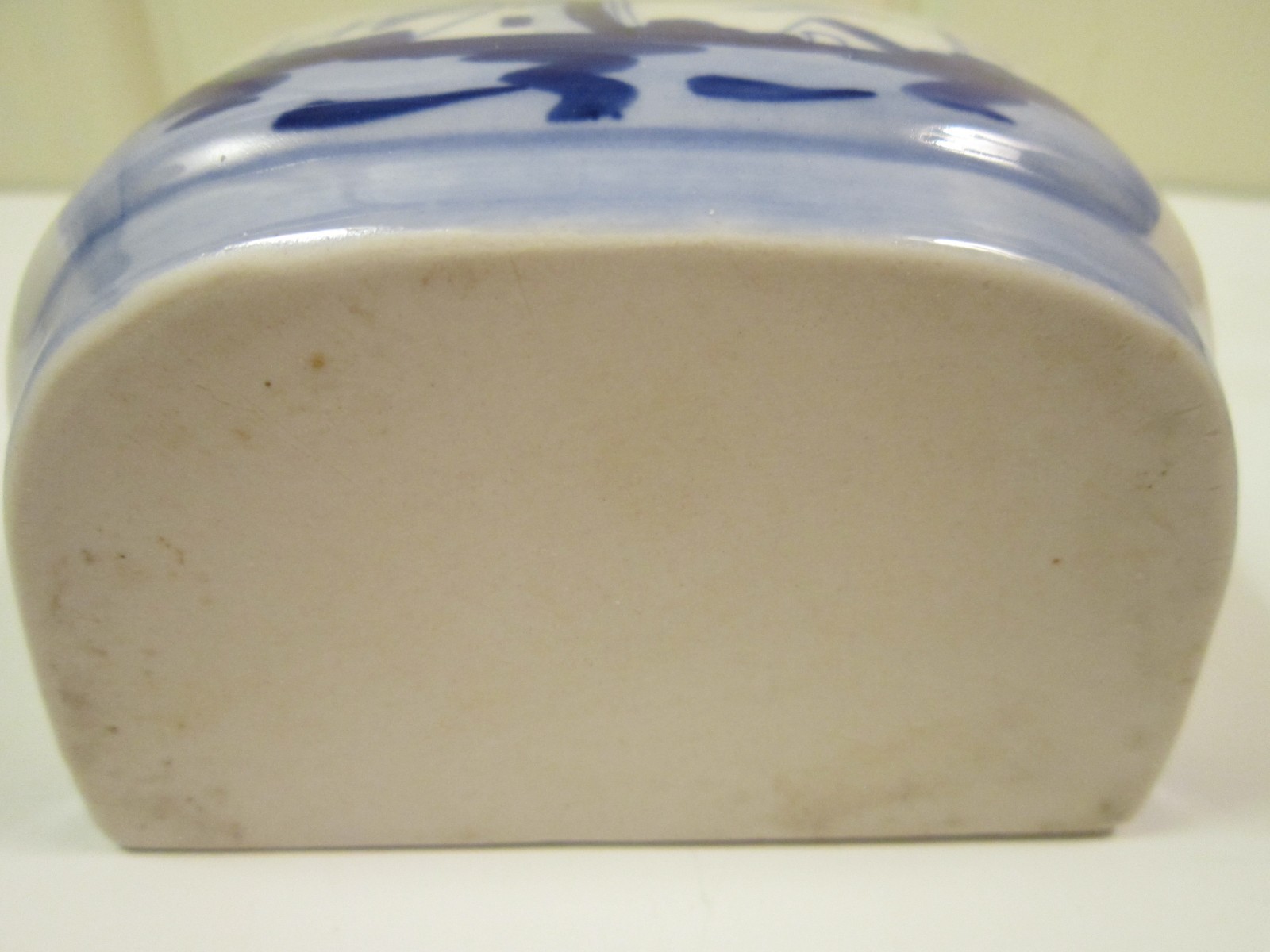 Salt Cellar, Royal Delft, Vintage, Used, Hand Painted, Wooden Lid, 4"x5"x3".