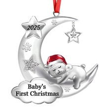 Baby's First Christmas Ornament 2025 Girl Boy Baby 1st Christmas Ornament for...