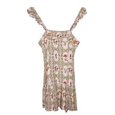Aguabendita Target Floral Mini Dress Pink Womens Size Small Cottagecore Ruffled
