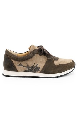 Spieth&Wensky Tracht Sneaker Herren Walter ruß/whisky Nappa Crash Wildbock Leder