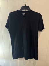 CottonNet Supreme Black Short Sleeve Crew Neck T-Shirt Men's Size M