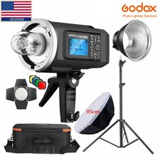 Godox AD600BM Camera Flash Carry Bag 95cm Softbox BD-04 Barndoor Light Stand