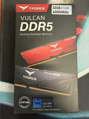 Team Group T-Force Vulcan 32GB (2x16GB) 6000Mhz DDR5 SDRAM Desktop Memory Module