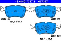 Bremsbelagsatz FÜR Ford Focus IV (Hn), Ford Kuga III (Dfk) - ATE 13.0460-7347.2