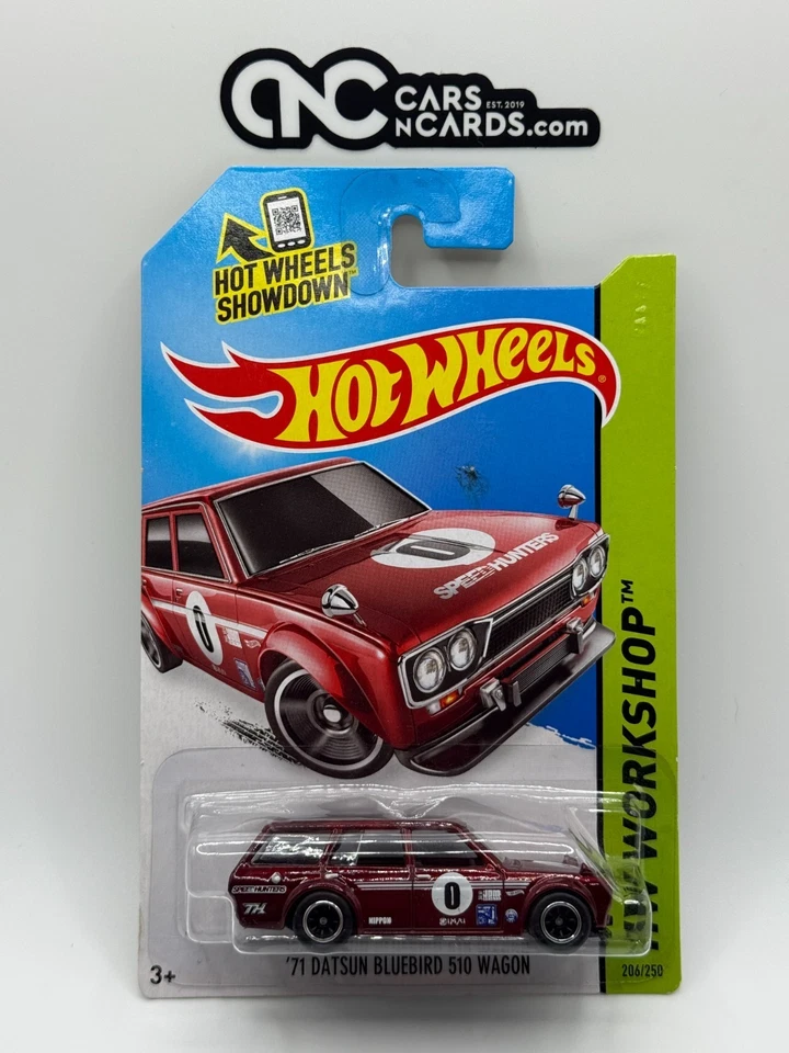 2014 Hot Wheels HW Workshop Datsun Bluebird 510 Super Treasure Hunt W/Protector - Image 3 of 4