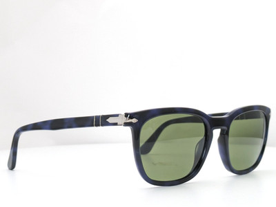 Persol Sunglasses PO3193S 1099/4E Blue Tortoise w/ Green Lenses Men's 55mm