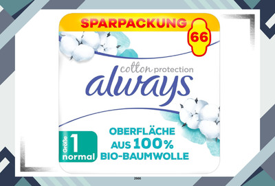 Always Ultra Sanitary Pads Women's Size 1, 66 Pieces