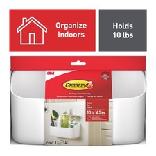 Command Heavyweight Large Caddy, Hangs up to 10lbs,White,Home Organizer,1 Caddy