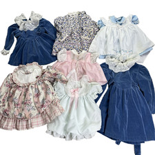 20 Pc VTG Baby Girl Dress Lot Sizes up to 8 Ruffles Lace 60's to 90's