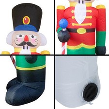 T- 8 Ft Nutcracker Christmas Inflatable Holiday Home Decorations Yard LED Lights
