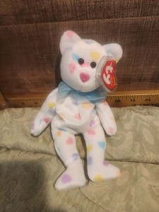 TY Beanie Babies, Kissme Teddy Bear Plush Toy, 2001 MWMT