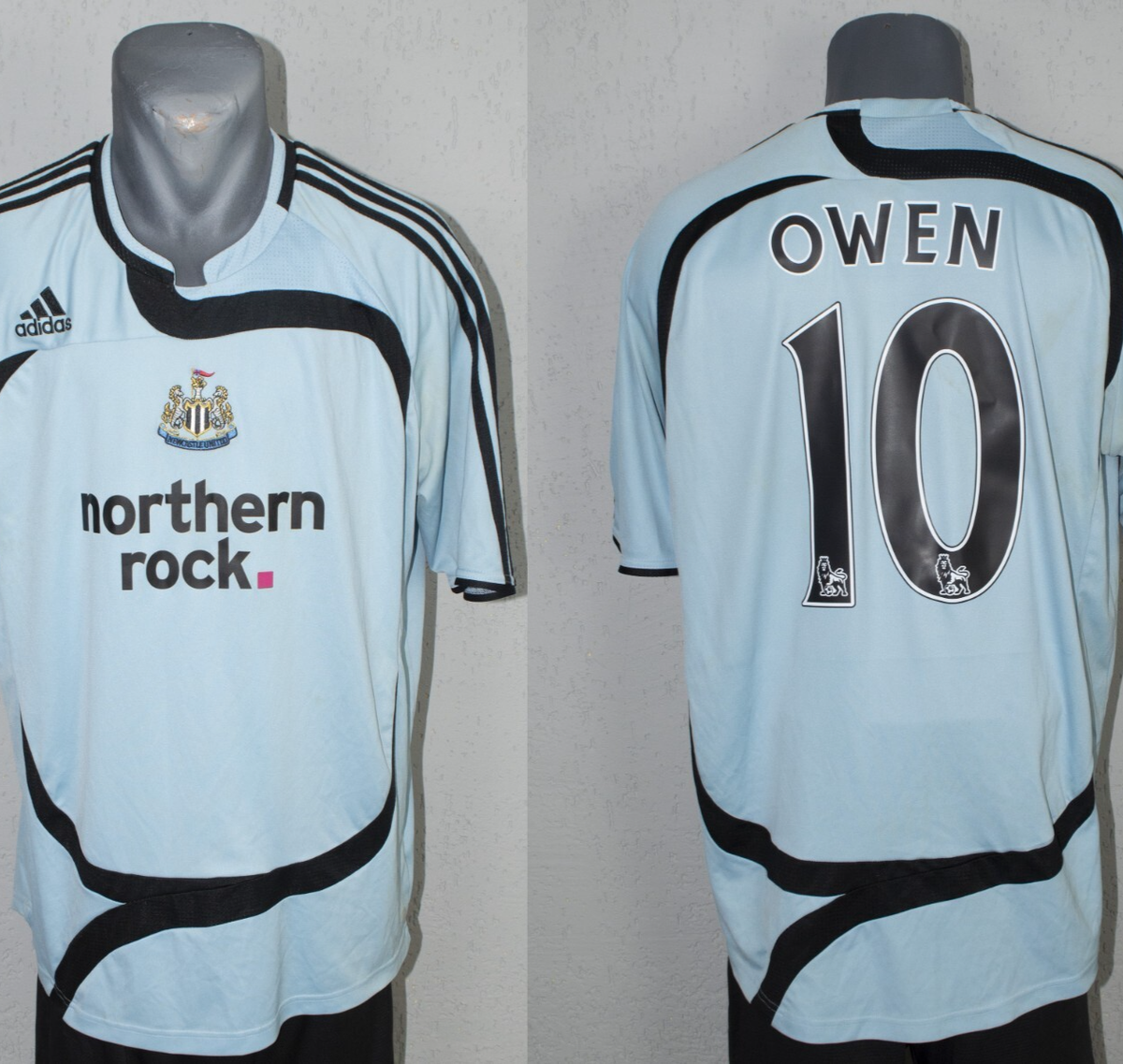 Newcastle United Owen Jersey 2007/2008 Away Football Vintage Mens