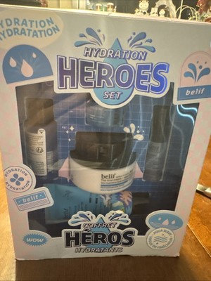 Belif Hydration Heroes 5 Pcs Set Cleanser Toner Serum Eye Face Moisturizer New