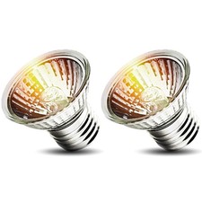 2-Pack 50W UVA Bulbs, Light Turtle Heat Lamp for Reptiles and Amphibian Tanks...