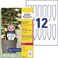Avery Zweckform Steckschilder Folie 100 X 20 Mm Weiß 120 StüCk Auf 10 Blatt A4