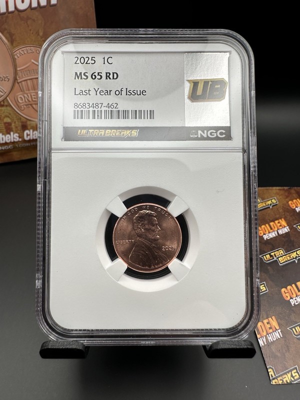 (LOT OF 5) 2025 Lincoln Cent NGC MS65 RD Last Year of Issue Philadelphia🔥