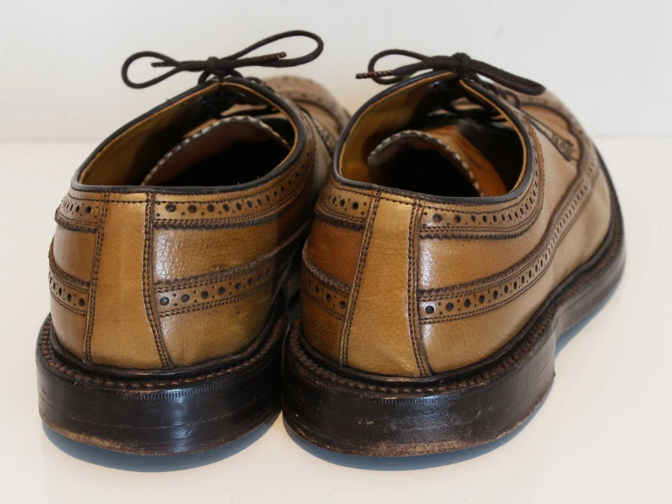 Florsheim Imperial Golden Harvest 93631 Vintage V-Cleat Mostaza Puntas de Ala Largas 11 Foto 3 de 4