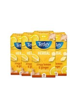 Tetley Zingy Lemon & Ginger Herbal Tea Bags - Naturally 80 Teabags (4x80)  0.09 per strip