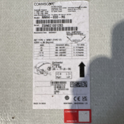 CommScope Antenna NNH4-65D-R6 RET Type A Mode 17 for Base Station Radio Gray