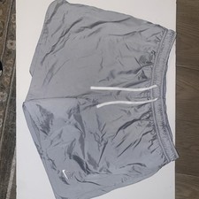 Nike Swim Shorts XXL Gray Mesh Lined Drawstring Waist Retro Style NEW