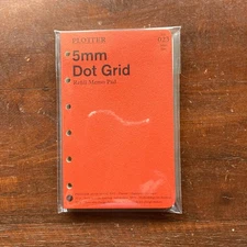 PLOTTER Refill Memo Pad 5mm Dot Grid 80 Sheets Mini size
