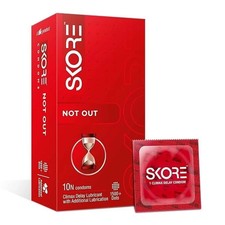 Skore Notout Condom Climax delay Lubricant with additional Lubrication 10 PC's