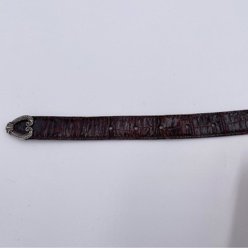 Vintage 80s 90s Brighton Black Leather Belt Women's Size 32 Silver Heart Charm - Picture 9 of 10