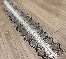 Natural Large Genuine Python Snakeskin Leather real hide snake skin Rattle 358