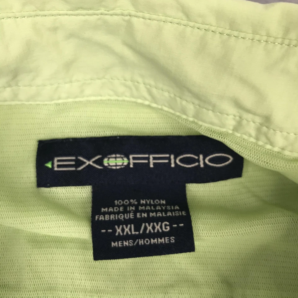 Camisa ExOfficio Para Hombres 2XL Verde Claro Manga Larga Bolsillos con Cremallera Pesca Ventilada Foto 2 de 4