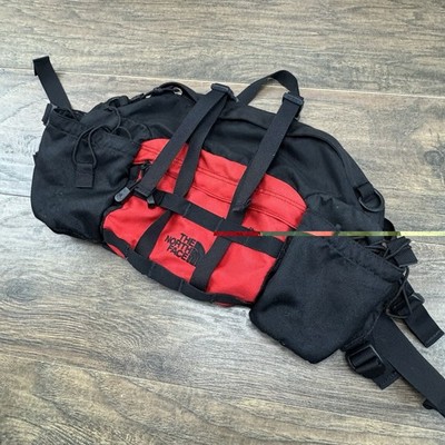 Vintage The North Face Waist Bag Red/ Black Biker Fanny Lumbar