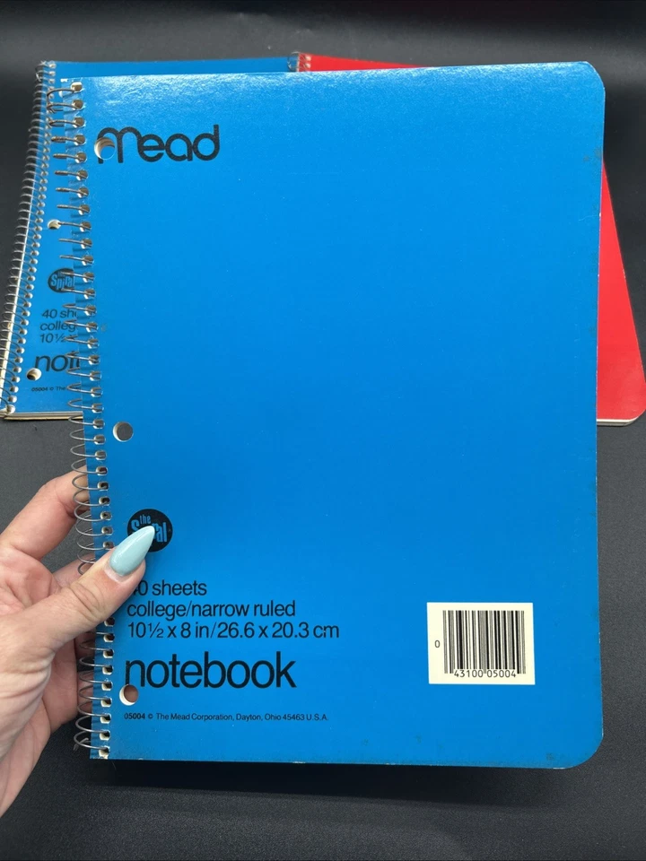 VTG Mead Notebook LOT The Spiral 40 Sheets College Rule One Subject 1970’s/80’s - Image 2 of 4