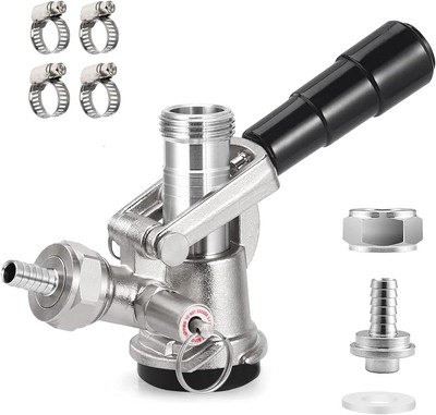 Keg Coupler, Sankey Tap D System ID 5/16'' Draft Beer Line (304... 
