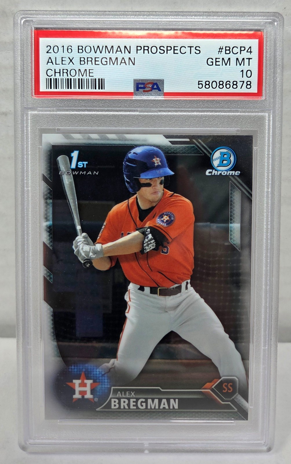2016 Bowman Chrome Prospects ALEX  BREGMAN RC ROOKIE CARD PSA 10 GEM MINT