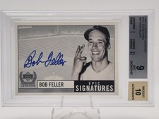 Upper Deck Century Legends Epic Signatures 1999 Bob Feller BGS como nuevo 9/10 automático