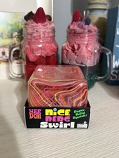 NeeDoh Nice Berg Swirl XL Giant Nee Doh Squishy Swirl Cube Orange Pink Yellow