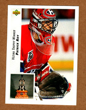 1992-93 Upper Deck #438 Patrick Roy Vezina Trophy Winner NHL Hockey Card