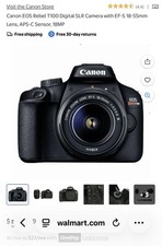 Canon EOS Rebel T100 Digital SLR Camera EF-S 18-55mm Lens, APS-C Sensor, 18MP