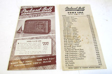 Packard Bell Stationized Dial Radios For 1939 Price List Brochure