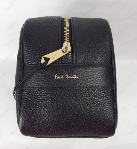 Nuevo con etiquetas Auténtico Bolso Paul Smith Cuero de becerro Negro Firma Rayas Lavado - Imagen 7 de 14