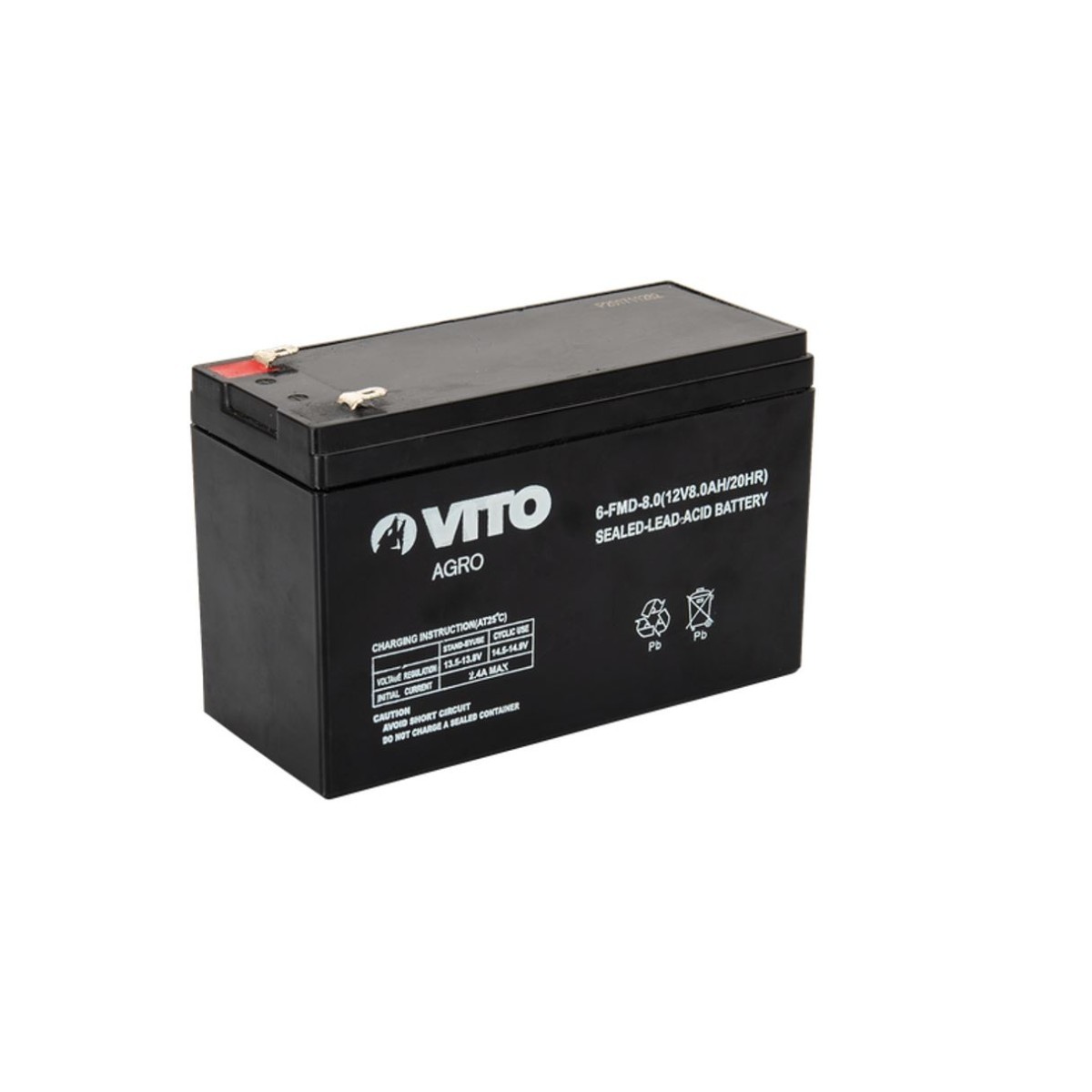 Batterie VITO 12V 8Ah pour réparer un pulvérisateur en panne