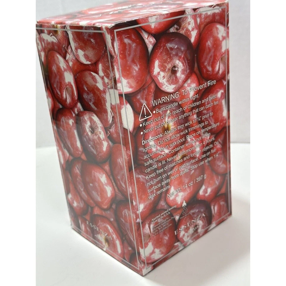 Лот из 2 банок свечей Essenza 14 унций/Ea- Passion гранат и красное вкусное яблоко - Изображение 3 из 4