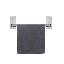 Towel Bar, Self Adhesive, Stainless Steel, 9-Inch, Brushed Nickel, 1 Pack