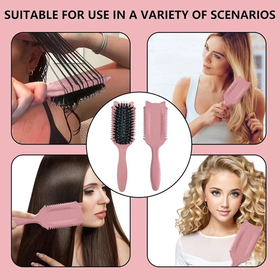 Cepillo de peinado Bounce Curl Define - Peine para prevenir el frizz con texto suave Foto 3 de 4