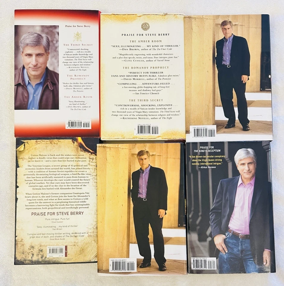 Lot of 6 Steve Berry Hardcover Novels SIGNED Third Secret Mystery Thriller - Image 2 of 4