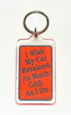 Vintage Kalan Keychain Acrylic Fob Humorous Collectible Key Ring