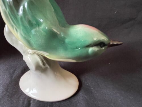 Ancien oiseau en porcelaine allemande. Plusieurs marques + numéro bas - Photo 4 sur 8
