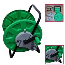 60M Garden Hose Reel Cart Trolley Portable Water Pipe Free Standing UKED