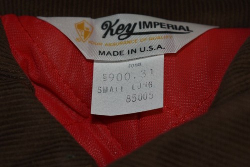 Vintage NOS Key Imperial Mens Green Keep Warm Quilted Insulated Coveralls S Long - Picture 10 of 12