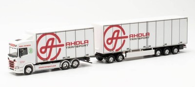 HERPA - 6x4 Carrier Truck with 5 Axle Trailer AHOLA - SCANIA CR 20 HD -...