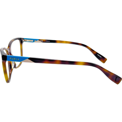 FURLA VFU130 Womens Eyeglass Frame 752 Tortoise FURLA VFU130 Womens Plastic Eyeglass Frame 752 Tortoise 53  main image 3